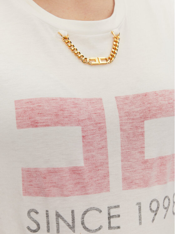 Elisabetta Franchi Elisabetta Franchi T-Shirt MA-033-51E2-V180 Λευκό Regular Fit