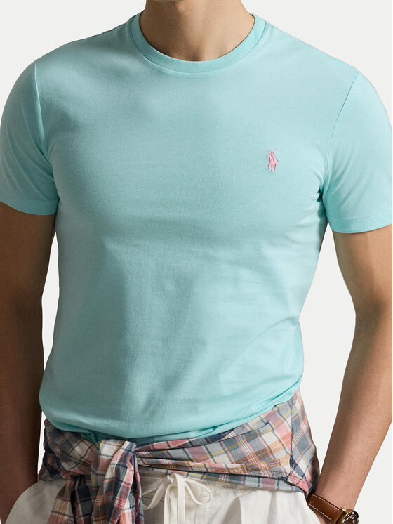 Polo Ralph Lauren Polo Ralph Lauren Camiseta 710671438506 Turquesa Custom Slim Fit
