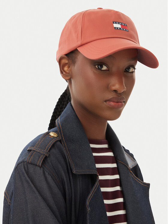 Tommy Jeans Gorra con visera Tommy Jeans Tjw Heritage Core 5 Panel Cap AW0AW16991 Coral
