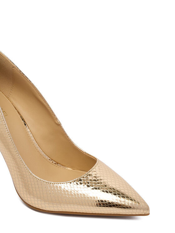 MICHAEL Michael Kors Aukštakulniai MICHAEL Michael Kors Alina Flex High Pump 40R4HNHP1M Auksinė