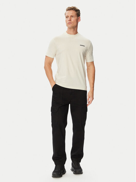 Napapijri Napapijri Camiseta Smallbox NP0A88TR Crema Regular Fit