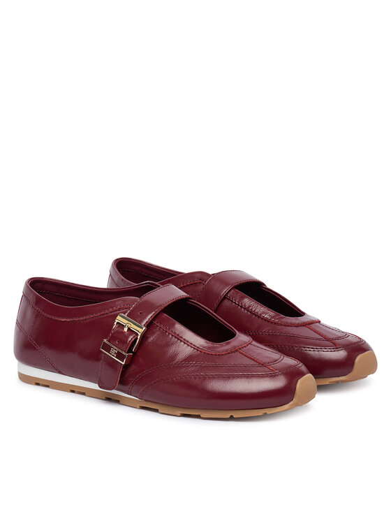 Tommy Hilfiger Balerīnas Tommy Hilfiger Bella Ballet Mary Jane FW0FW09416 Bordo