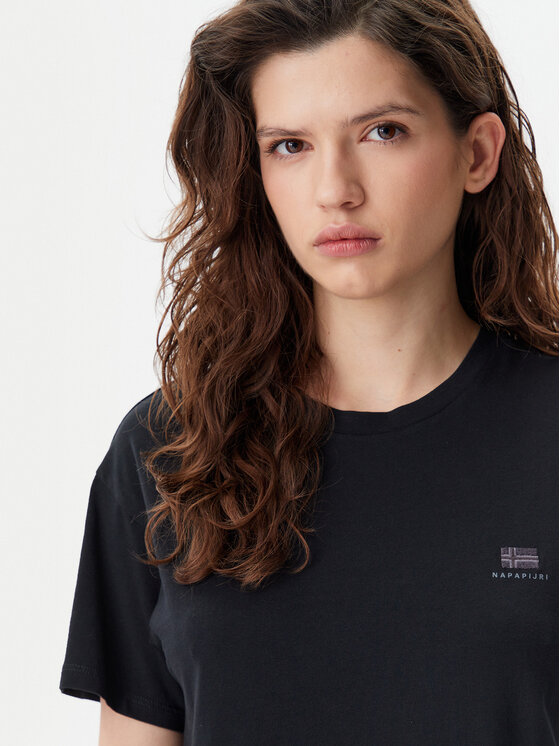 Napapijri Napapijri Футболка S-Nina NP0A4H87 Чорний Regular Fit