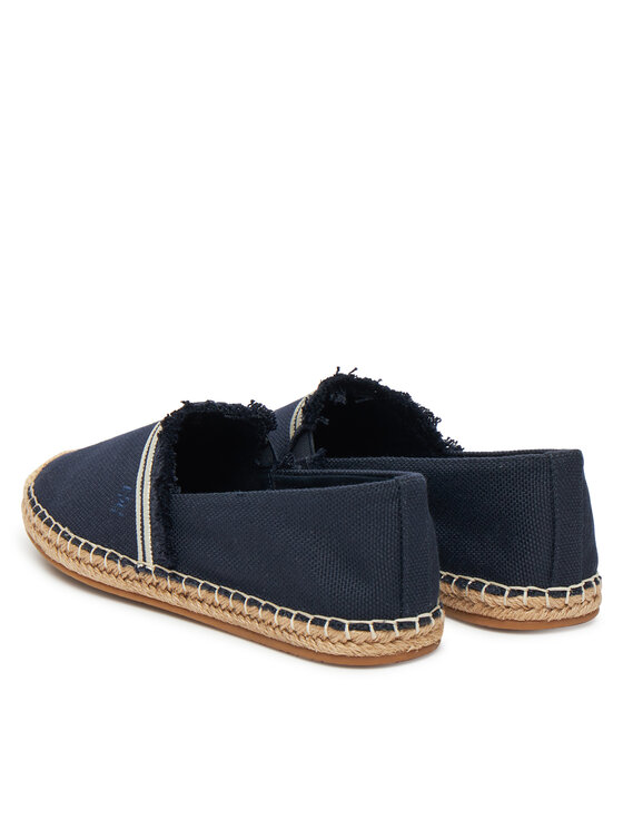 Tommy Hilfiger Espadrile Tommy Hilfiger Fringe Canvas Closed Espadrille FW0FW08881 Mornarsko modra