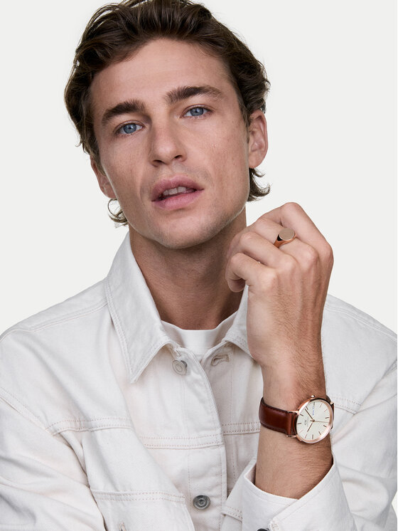 Daniel Wellington Годинник Daniel Wellington Classic Day Display 40 DW00100829 Рожеве золото