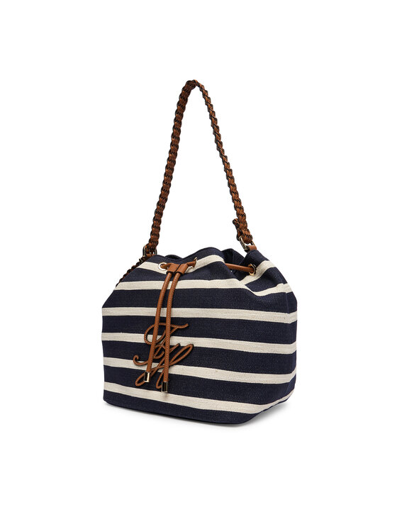 Tommy Hilfiger Torbica Tommy Hilfiger Th Elev Summer Bucket Stripe AW0AW18401 Tamnoplava