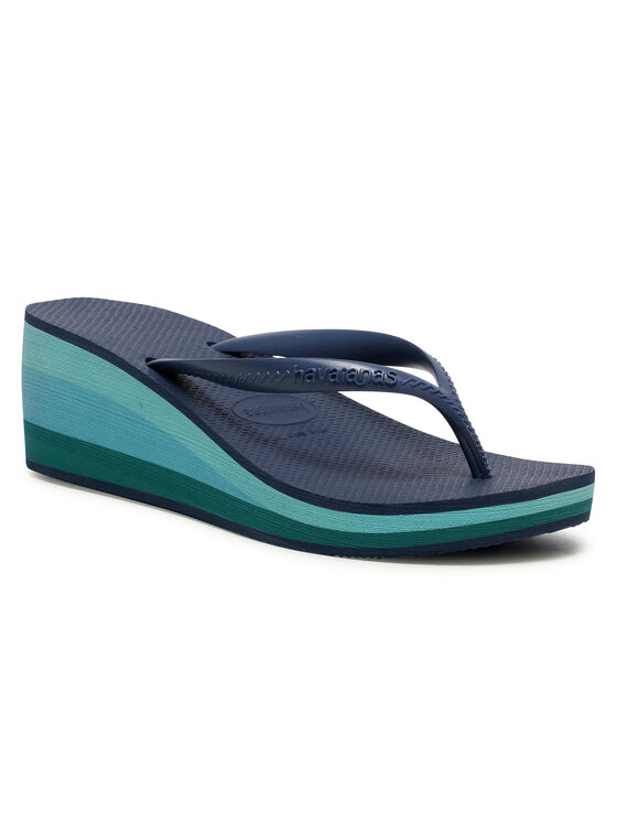 Havaianas Japonke Havaianas High Fashion Wedge Flip Flops 41275370089 Mornarsko modra