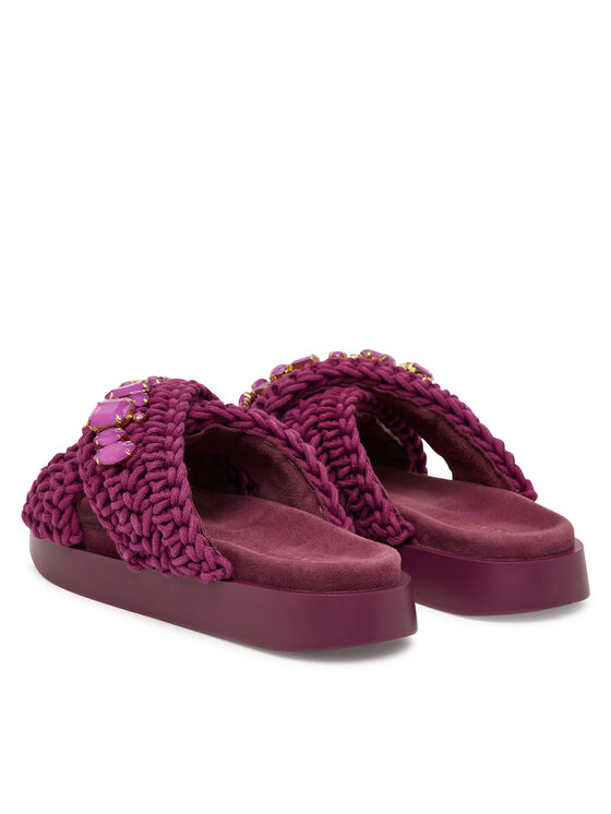 Inuikii Шльопанці Inuikii Woven Stones 1004.003.0073 Бордовий