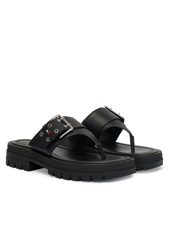 Tommy Jeans Čības uz pirksta Tommy Jeans Tjw Buckle Sandal EN0EN02948 Melns