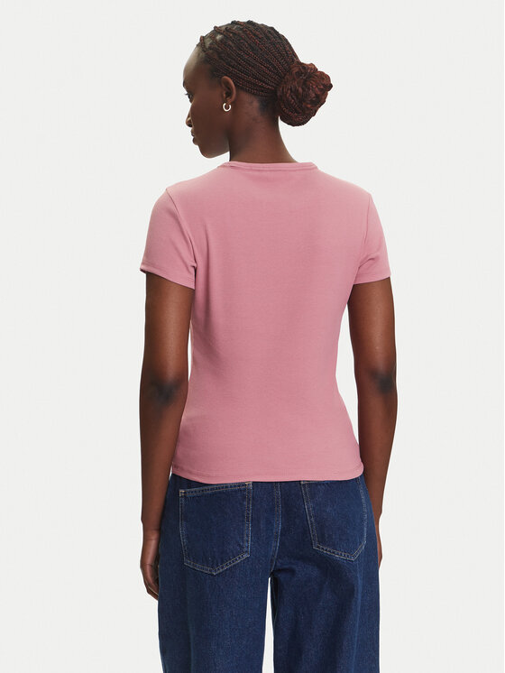 Tommy Jeans Tommy Jeans Marškinėliai Essential DW0DW17383 Rožinė Slim Fit