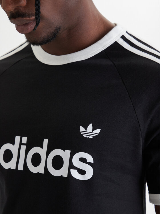adidas adidas Camiseta 3-Stripes Ringer KF0417 Negro Slim Fit