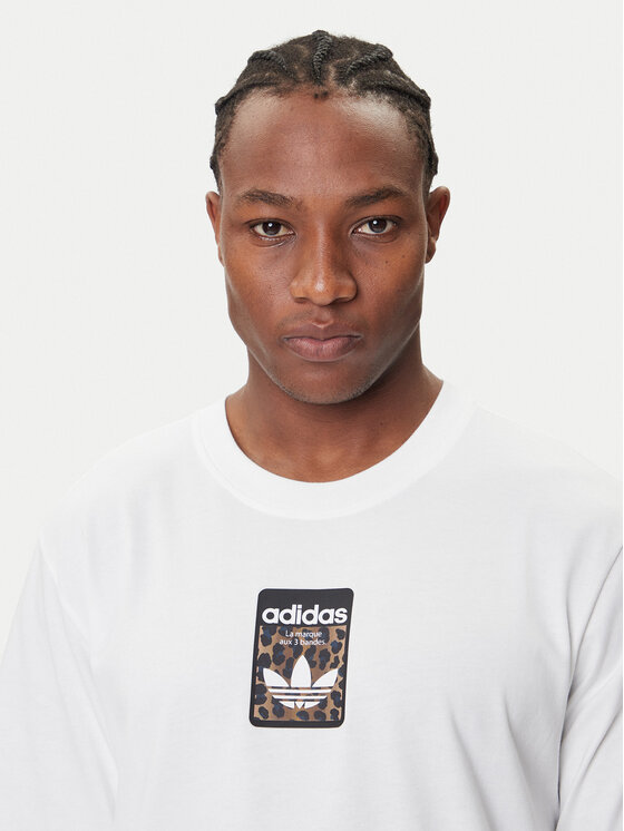 adidas adidas Футболка Leo JV7570 Білий Oversize