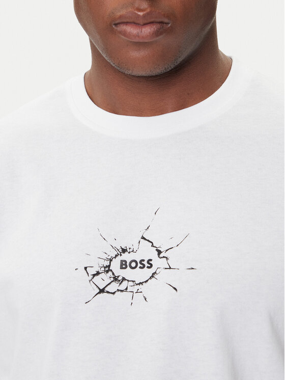 BOSS BOSS Camiseta Te_Voyage 50546370 Blanco Relaxed Fit