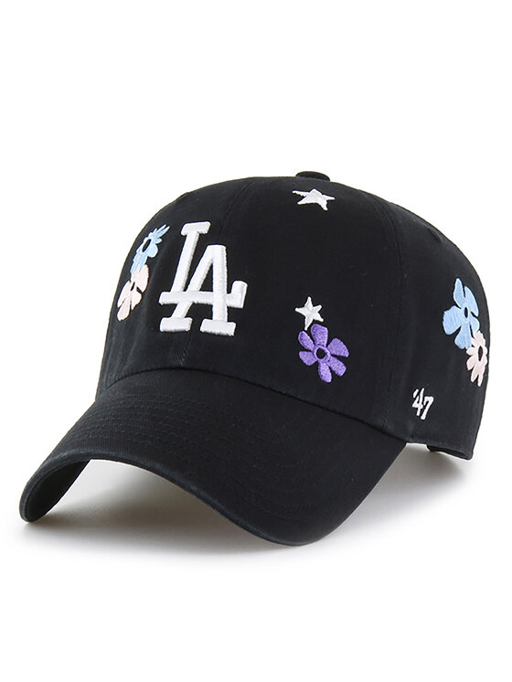 47 Brand Czapka z daszkiem 47 Brand MLB Los Angeles Dodgers B-FLRAC12GWS Czarny