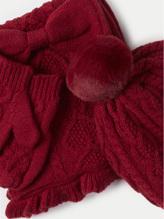Mayoral Sada čiapka, šál a rukavice Mayoral 10768 Červená