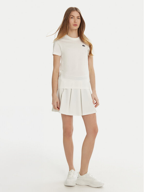 Lacoste Lacoste Majica TF9246 Bela Slim Fit