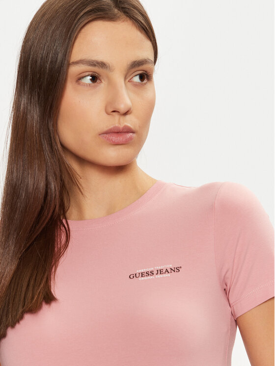 Guess Jeans Guess Jeans Футболка W4YI02 J1314 Рожевий Regular Fit