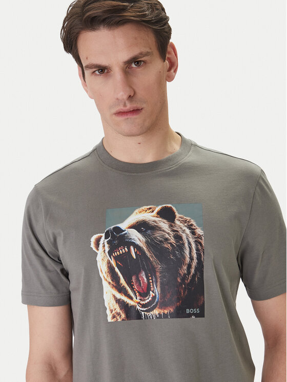 BOSS BOSS Camiseta Dobermann 50558965 Gris Regular Fit