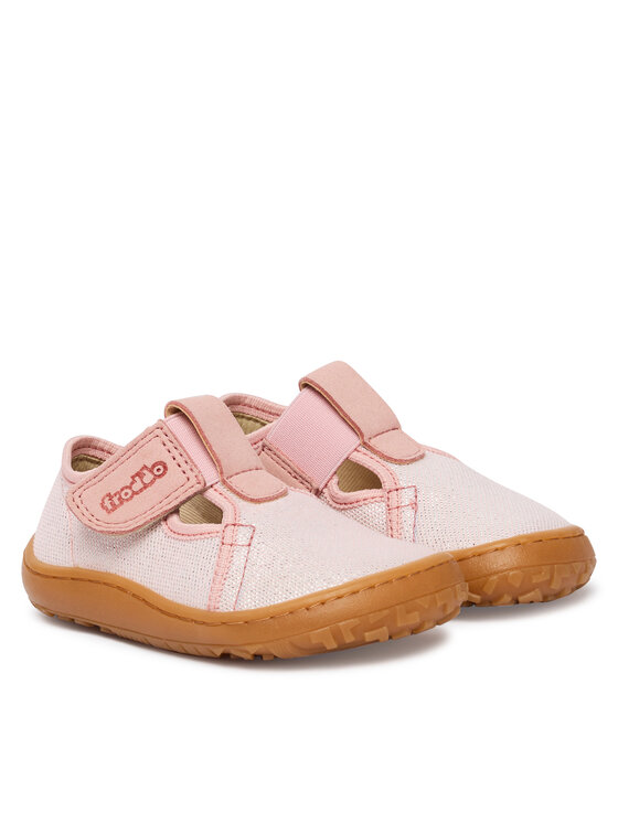 Froddo Тапочки Froddo Barefoot Canvas T-Bar G1700439-2 M Рожевий