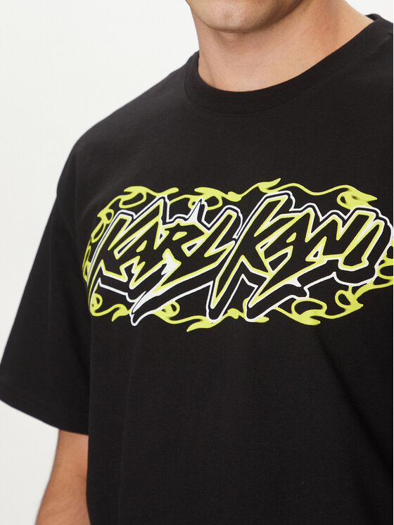 Karl Kani Karl Kani T-shirt Woven Signature Heat 60300355 Nero Regular Fit