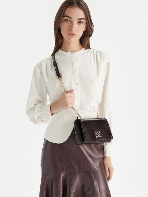 KARL LAGERFELD Kabelka KARL LAGERFELD A4W30106 Hnedá