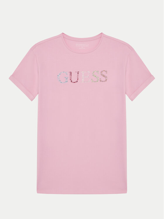 Guess Guess Футболка J5GI38 J1314 Рожевий Regular Fit