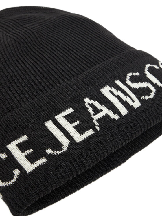 Versace Jeans Couture Шапкa Versace Jeans Couture Big Beanie 79YAZK40 Чорний