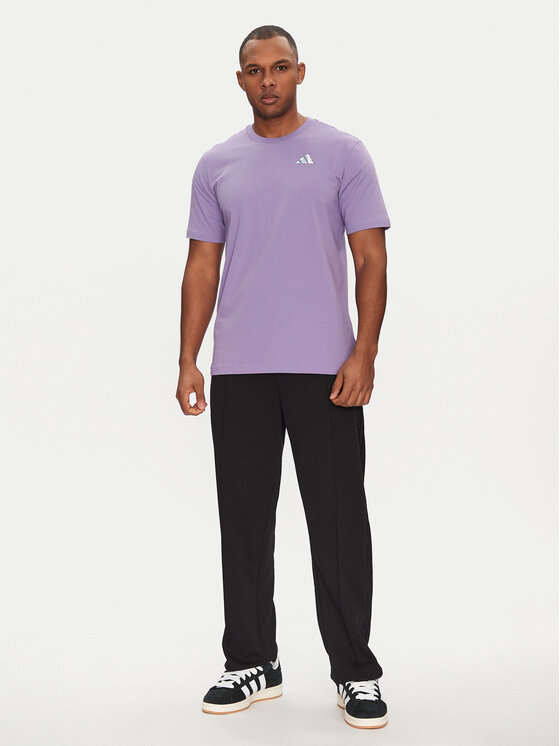 adidas adidas Футболка Earth Day Graphic JI6757 Фіолетовий Regular Fit