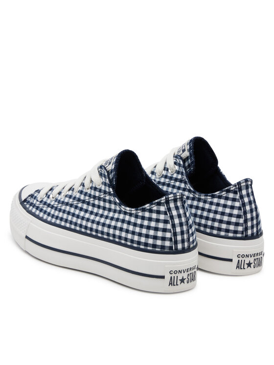 Converse Кеди Converse Chuck Taylor All Star Lift Platform Gingham A13664C Cиній