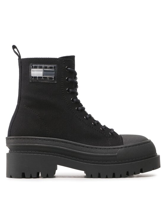 Tommy Jeans Auliniai batai Tommy Jeans Tjw Foxing Canvas EN0EN02216 Juoda