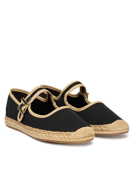 Tommy Hilfiger Espadrilky Tommy Hilfiger Buckle Maryjane Espadrille FW0FW09239 Černá