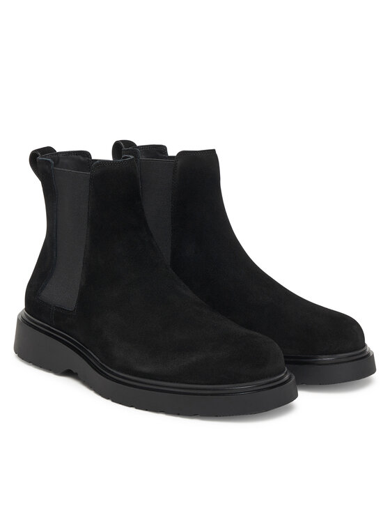 Calvin Klein Kotníková obuv s elastickým prvkem Calvin Klein Combat Ess Chelsea Boot Su YM0YM01372 Černá