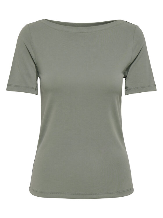 ONLY ONLY Camiseta Free 15367559 Verde Regular Fit