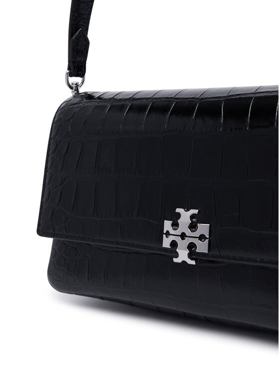 Tory Burch Táska Tory Burch Charlie Embossed Croc Small Shoulder Bag 183522 Fekete