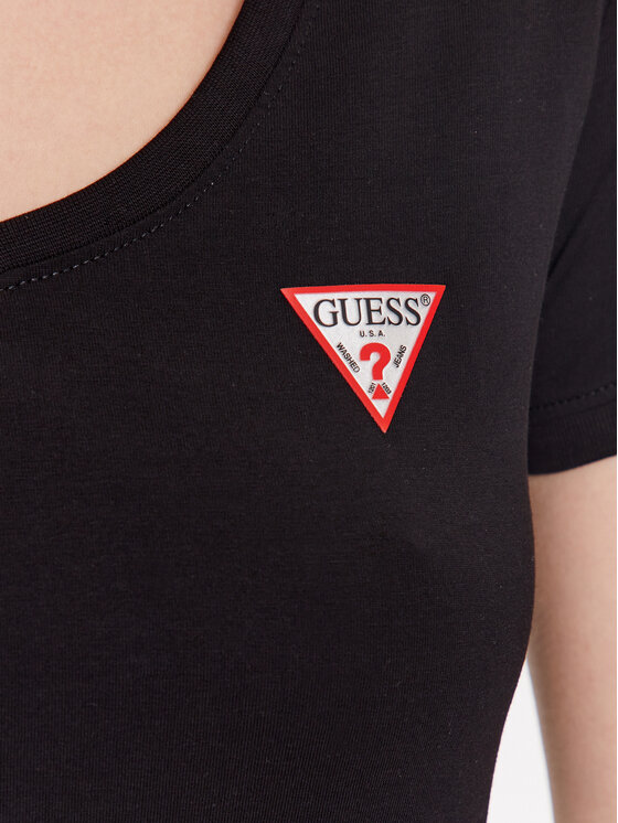 Guess Guess Футболка W2YI45 J1314 Чорний Slim Fit