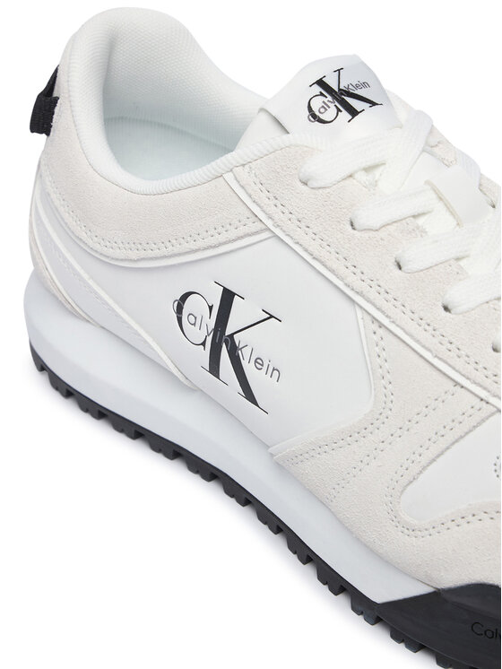 Calvin Klein Laisvalaikio batai Calvin Klein Toothy Runner Irregular Lines YM0YM01461 Kreminė