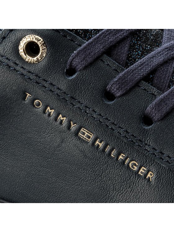 Tommy Hilfiger Sportcipők Tommy Hilfiger Sparkle Outsole Glitter Sneaker FW0FW02798 Sötétkék
