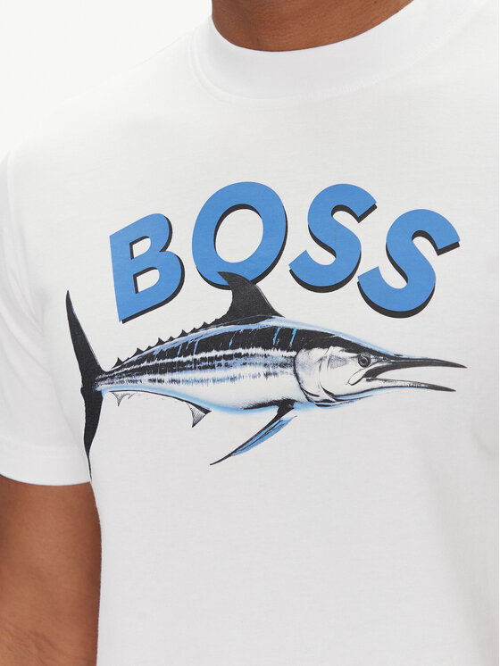BOSS BOSS T-shirt Bossfish 50539196 Écru Regular Fit