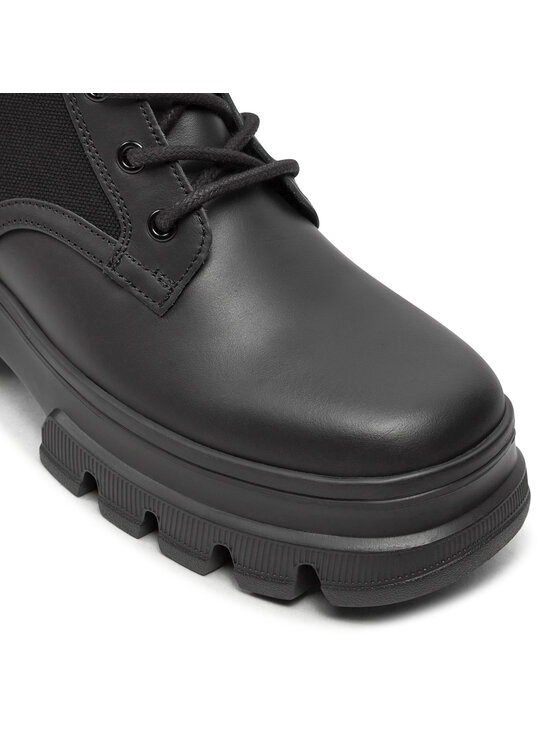 Tommy Jeans Ορειβατικά παπούτσια Tommy Jeans Tjw Chunky Lace Up Boot Mix Mat EN0EN02554 Μαύρο
