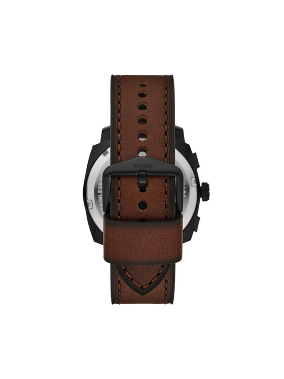 Fossil Набір годинник і браслет Fossil Machine Chronograph FS6102SET Коричневий