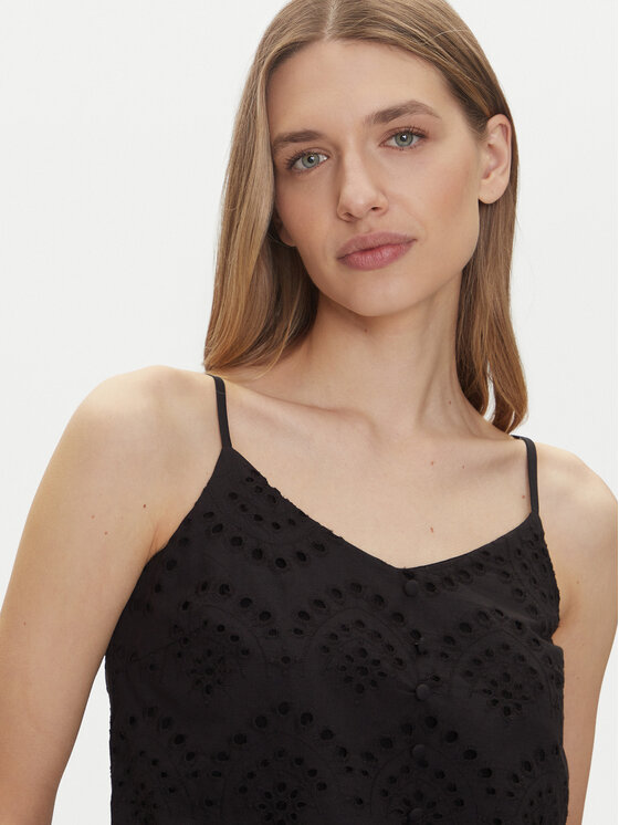 Pieces Pieces Топ Vilde 17156563 Чорний Regular Fit