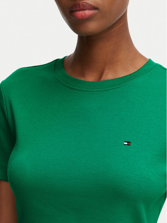 Tommy Hilfiger Tommy Hilfiger Camiseta New Cody WW0WW40587 Verde Slim Fit