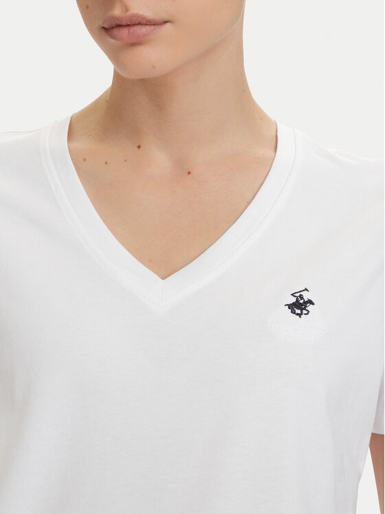 Beverly Hills Polo Club Beverly Hills Polo Club Camiseta P-SS26W-TS516518 Blanco Regular Fit