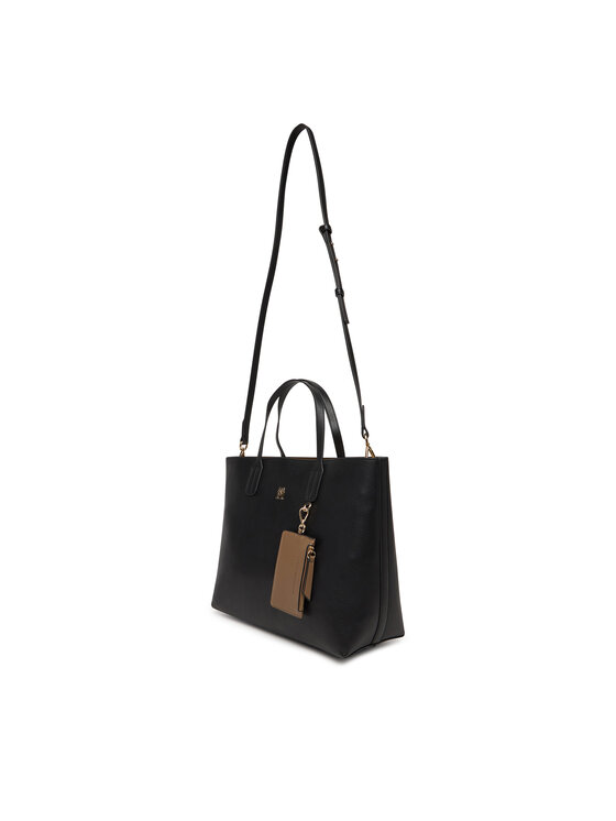 Tommy Hilfiger Ročna torba Tommy Hilfiger Th Icon Satchel AW0AW18122 Črna