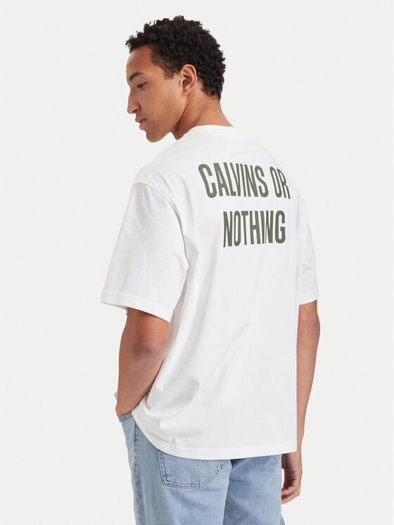 Calvin Klein Jeans Calvin Klein Jeans Camiseta Calvins Or Nothing LV04RH825G Blanco Regular Fit