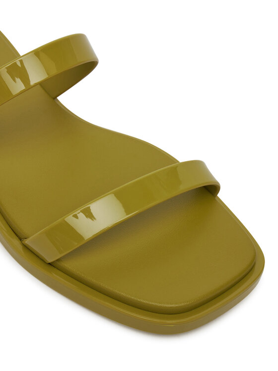 Calvin Klein Чехли Calvin Klein Double Bar Slide - Jelly HW0HW02417 Зелен