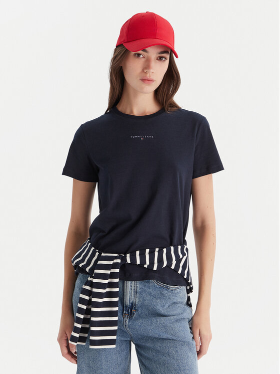 Tommy Jeans Tommy Jeans Camiseta Linear DW0DW21964 Azul marino Regular Fit