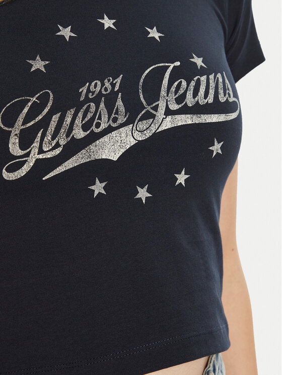 Guess Jeans Guess Jeans Majica W5RI59 J1314 Mornarsko modra Regular Fit