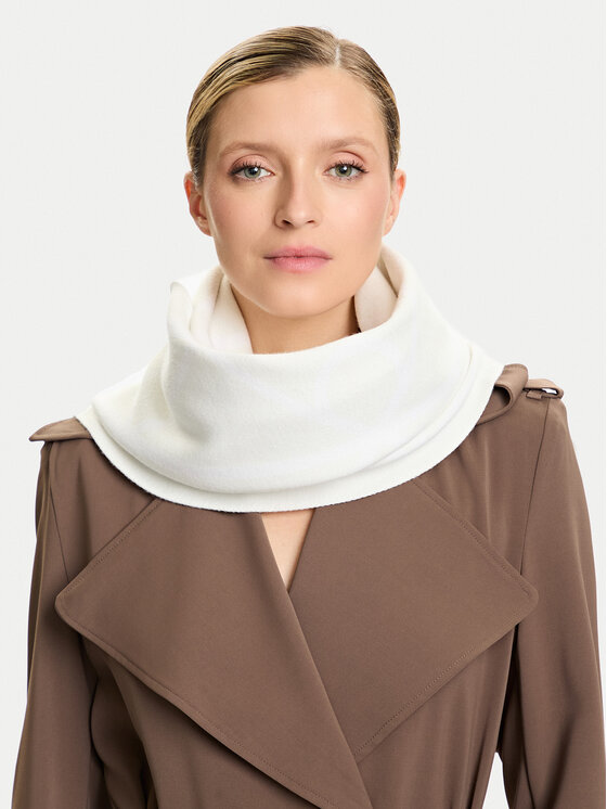 Calvin Klein Šál Calvin Klein Emblem Aop Jcq Fine Rib Scarf LV04D8051G Béžová