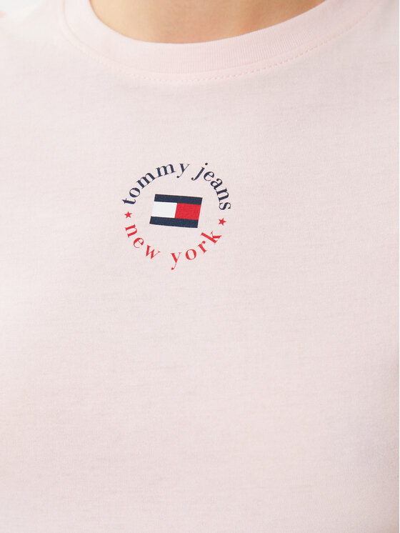 Tommy Jeans Tommy Jeans Majica Essential DW0DW20316 Roza Slim Fit